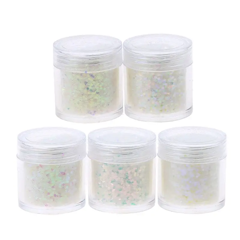 

5 Colors c Aurora Resin Crystal Sequins Glitter Pigments Kit Jewelry Making Tool