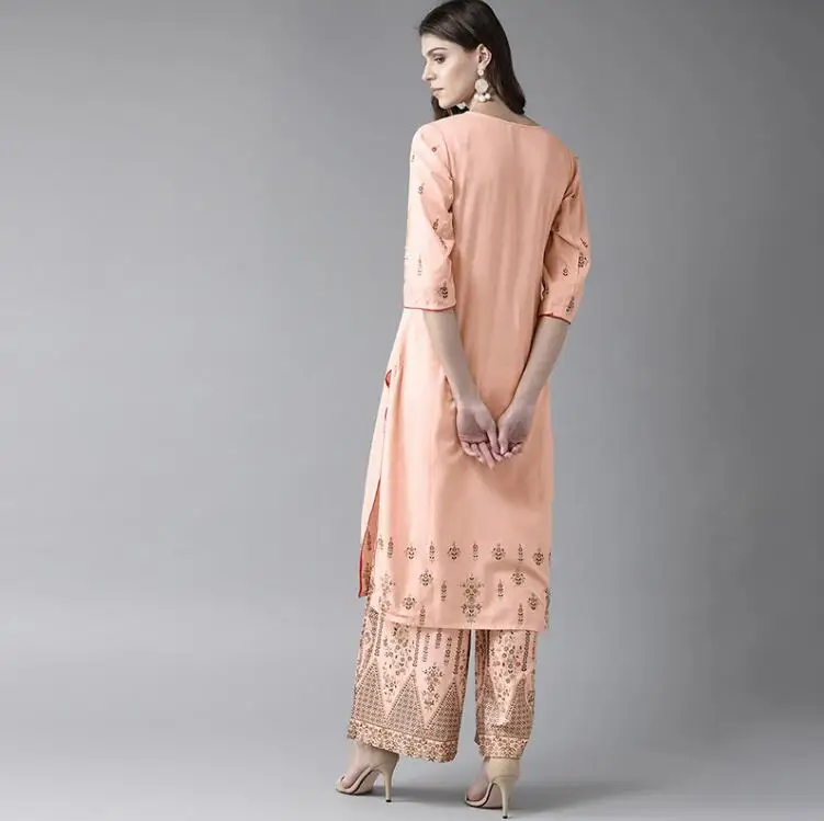 2020 новые индийские Модные топы для женщин в этническом стиле наборы с принтом из