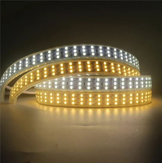 Светодиодный светильник SMD 2835 водонепроницаемая трехрядная Светодиодная лента