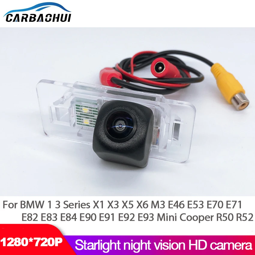 

HD Car Rear View Backup Camera For BMW 1 3 Series X1 X3 X5 X6 M3 E46 E53 E70 E71 E82 E83 E84 E90 E91 E92 E93 Mini Cooper R50 R52