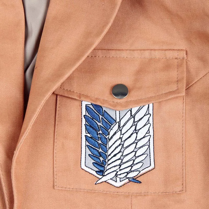 Attack On Titan Cosplay Shingeki No Kyojin Jacket Japanese Anime Brown Coat Women Man Adults | Тематическая одежда и