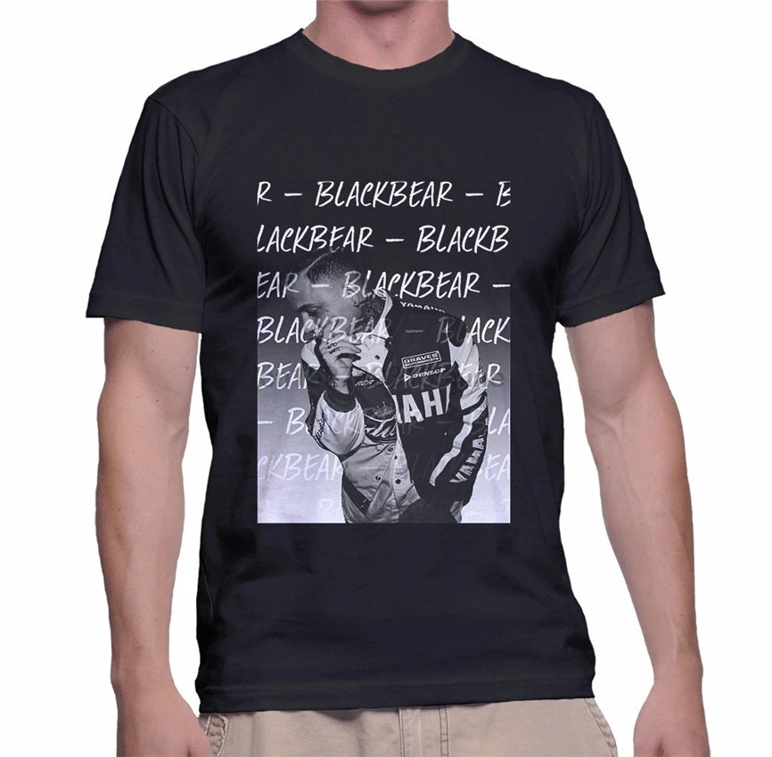 Blackbear Американская футболка в стиле хип-хоп художественная непрозрачная размер