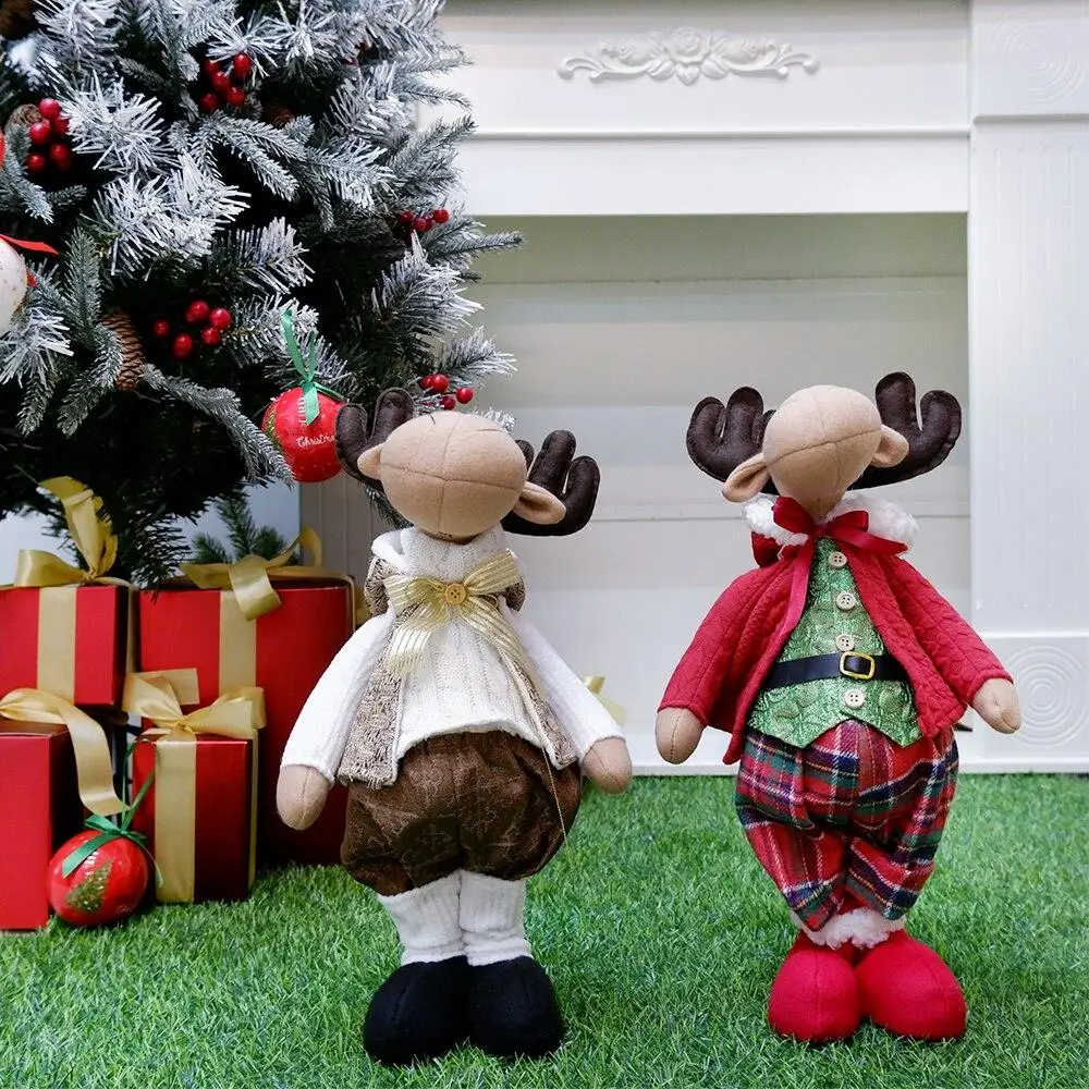

Tumbler Elk Dolls New Year Christmas Figurine Ornament Decoration Toy Xmas Kids Gift Home Office Adornos De Navidad Decor