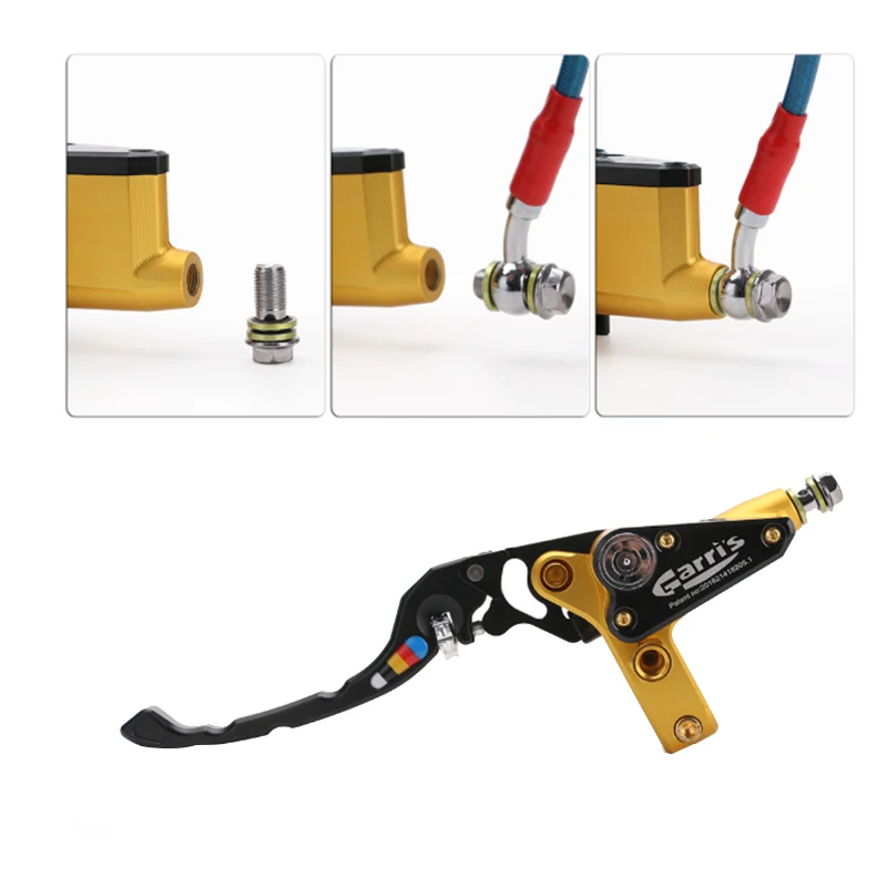 

Motorcycle Modified Brake Clutch Oil Pipe Fitting Brake CNC with Oil Cup Universal Applicable for Honda Yamaha