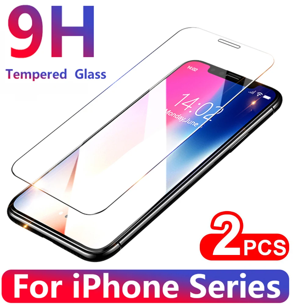 Защитное стекло 9H для iPhone 11 X XR XS Max защита экрана закаленное Pro 6S 7 8 Plus чехол