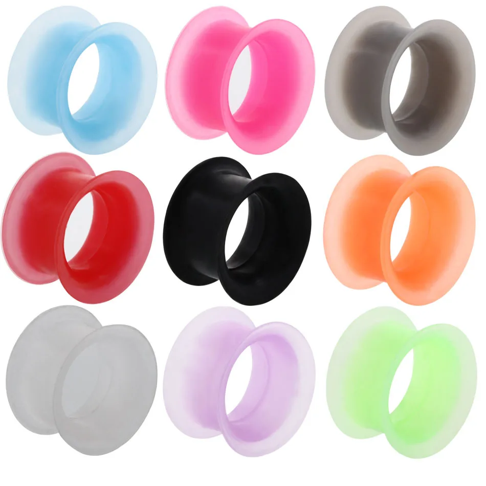 1 пара силиконовых ушных датчиков пробки для пирсинга и туннели 12 мм расширители