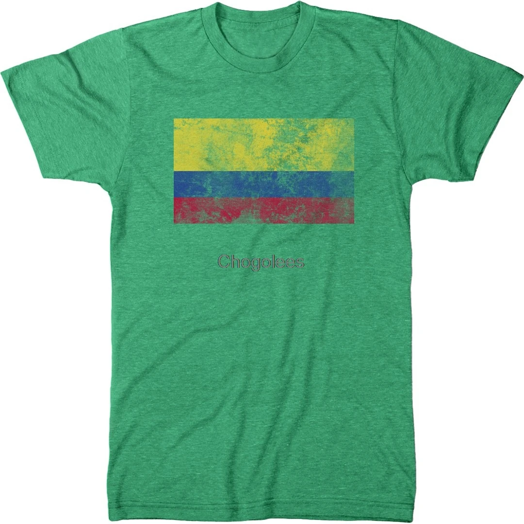 Мужская футболка с флагом Колумбии карамельного цвета | Футболки на заказ