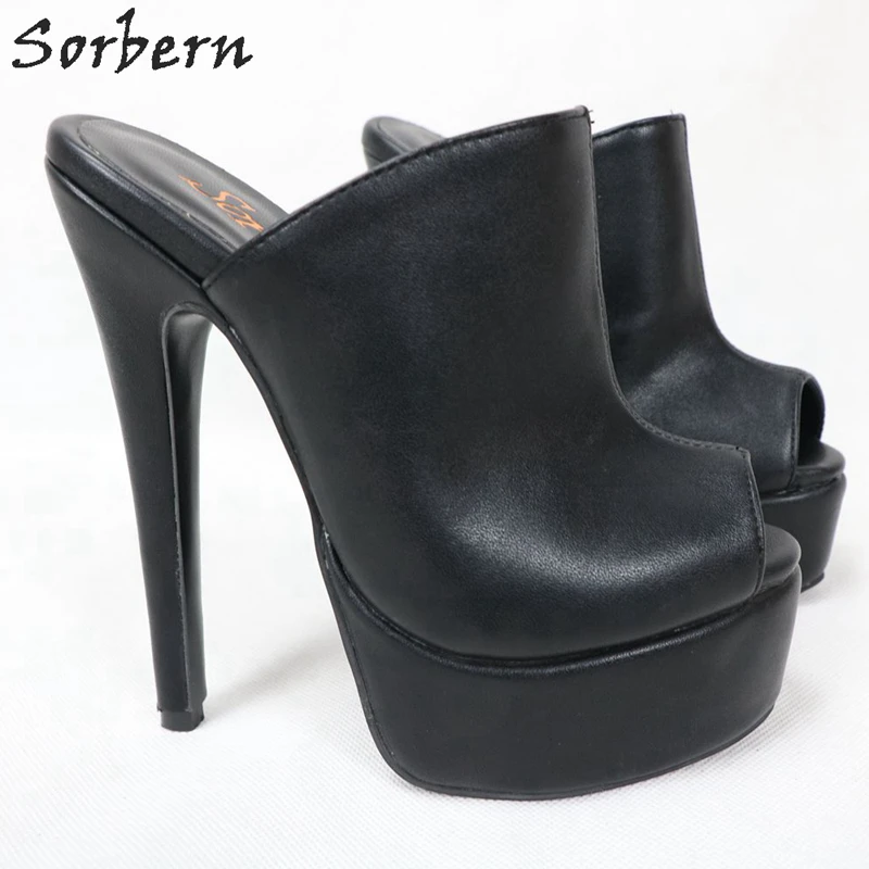 Туфли-лодочки женские с открытым носком на высоком каблуке и платформе | Обувь