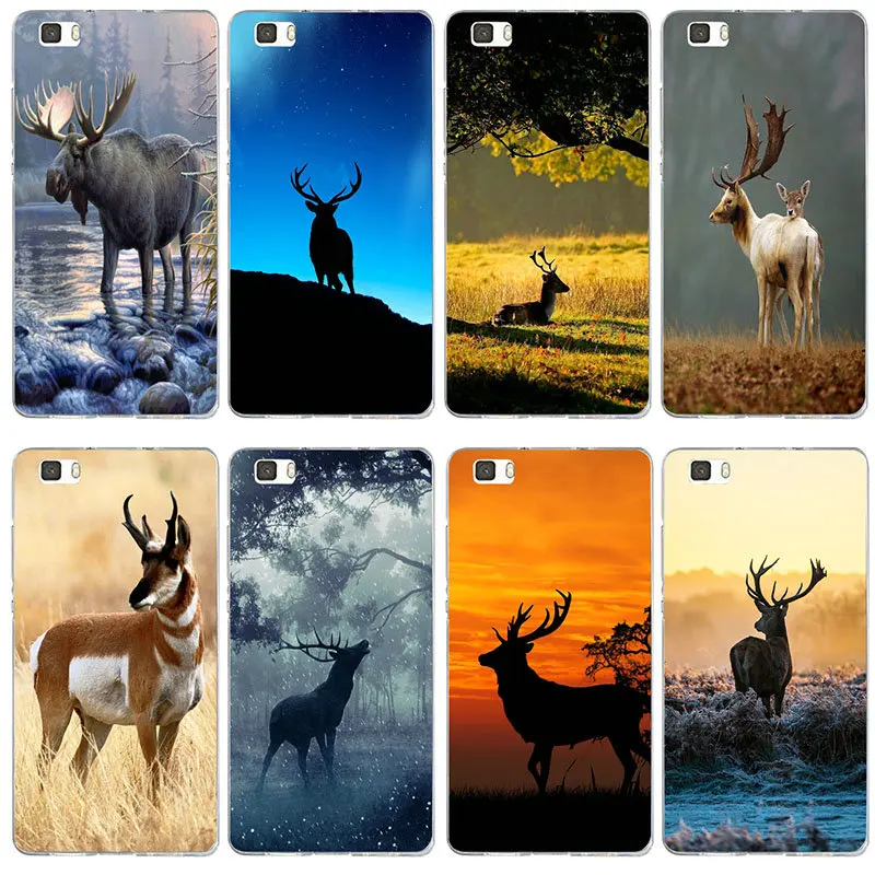 Мягкие чехлы для телефонов huawei P8 P9 P10 P20 P30 Lite mate 10 Pro Y3 Y5 Y6 II Y7 Honor 6X7X9 Plus Greatest Wild Animal Elk