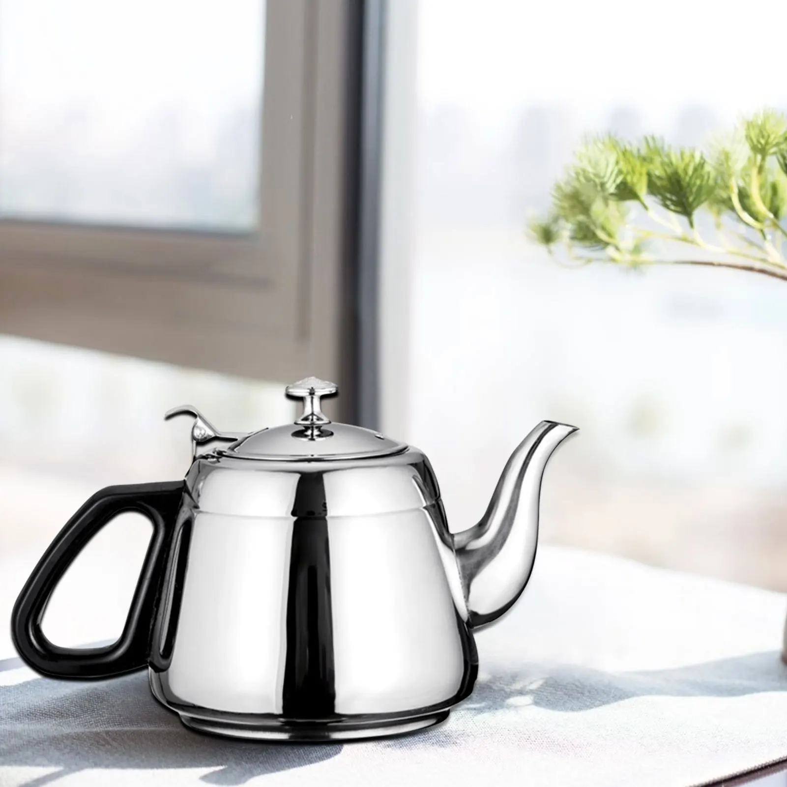 

2L stainless steel teapot filter metal coffee pot gas stove induction cooker food grade teapot with handle