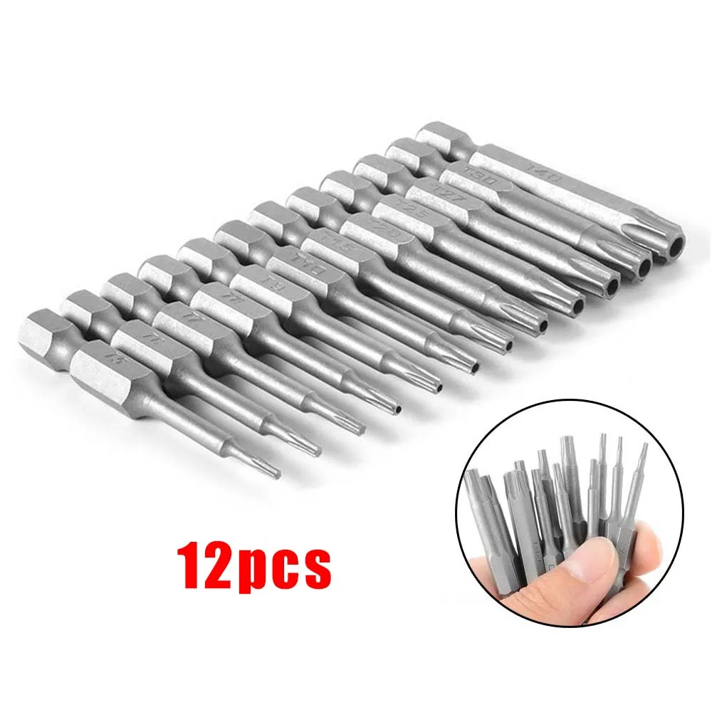 

T5-T40 Torx Bit Quick Change Connect Drill Security Tamper Proof 6.35mm