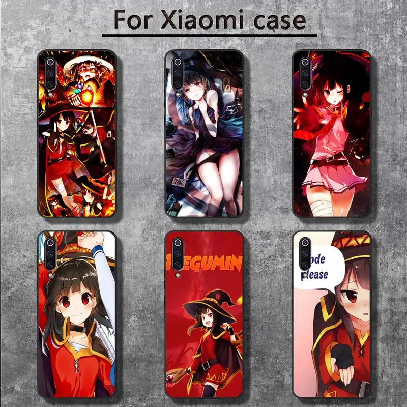 

Konosuba Megumin Phone Cases for Xiaomi mi 6 6plus 6X 8 9SE 10 Pro mix 2 3 2s MAX2 note 10 lite Pocophone F1