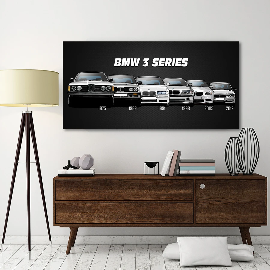 Постер на холсте для украшения дома 1 шт. высокое разрешение BMW M5 M7 белая