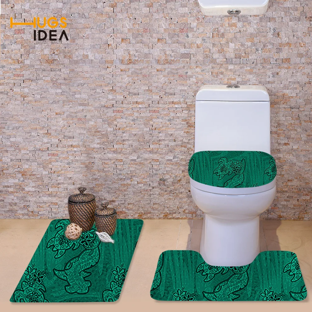 

HUGSIDEA Toilet Seat Covers For Bathroom Home Decorative Beautiful Sea Tortoise Printing Hot Sell Toilet Lid Covers U Shape Pad