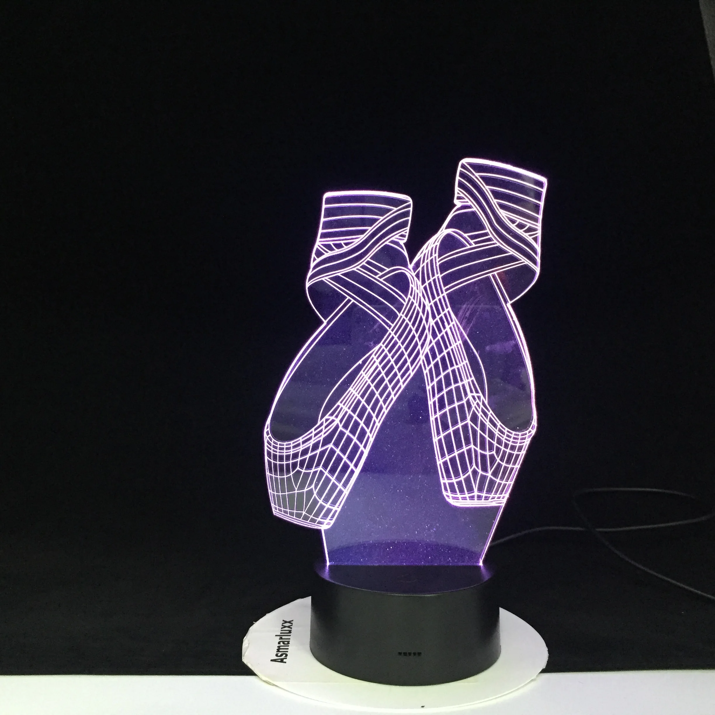 Креативные балетки 3D светодиодный ночник цветной USB настольная лампа для девочек