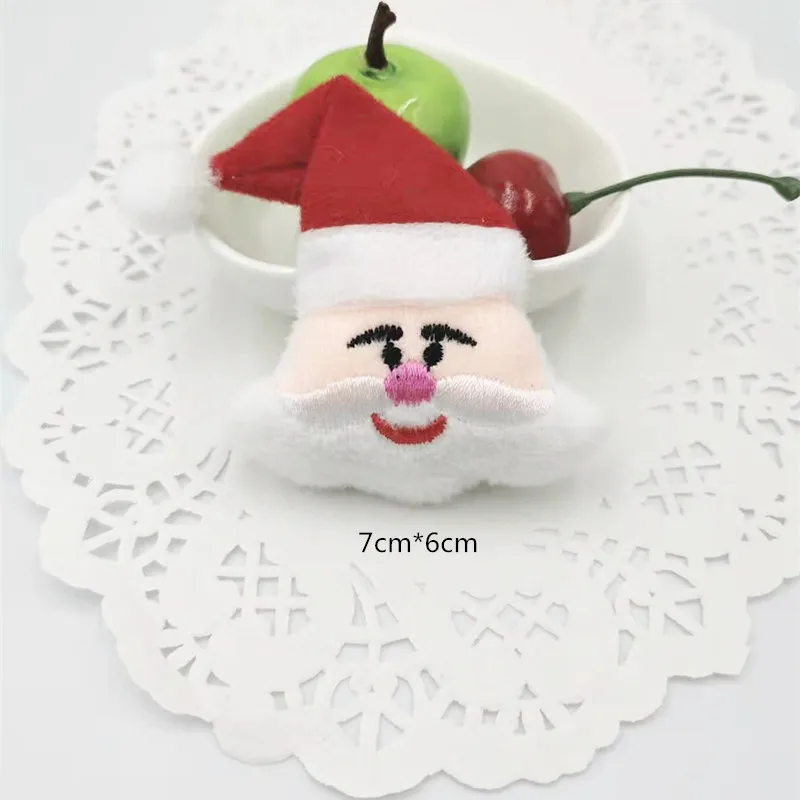 10pcs/lot DIY Handmade Cute chrismas dolls Padded Patches Appliques For Clothes Sewing Supplies Hair Decoration | Дом и сад