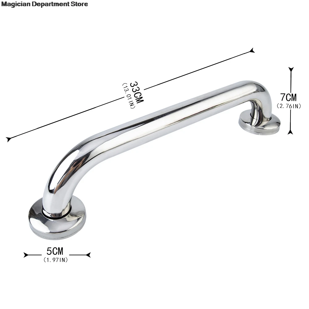 

Safety Handle For Bathroom Stainless Steel Towel Holder Hook Mental Elderly Toilet Safety Handle Wall Mounted Support Handles