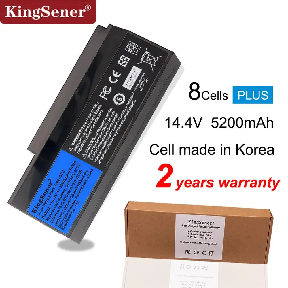 Korea Cell New A42-G73 Laptop Battery for ASUS G53 G53S G53J G53JW G53SX G73 G73S G73J G73JH G73JQ G73JW G73JX G73SW G73-52