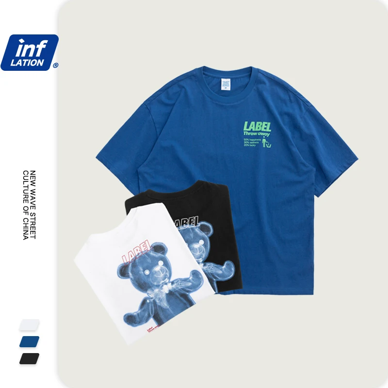 Мужская футболка с короткими рукавами INFLATION модная трендовая модель 1089S20 на лето