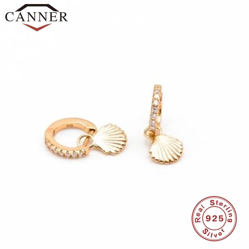 7-gold 925 пробы, серебряная Геометрическая Бусина Серьги-заклепки для женщин, круглый крест, маленькие серьги-кольца, ювелирные изделия для ушей - Окраска металла: 7-gold