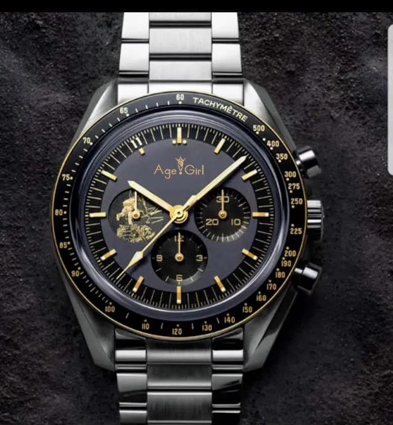 

Classic New Men Automatic Mechanical Speed Racing Luminous Silver Gold Ceramic Bezel Crystal Sapphire Limited Watches AAA+