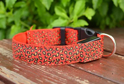 Нейлоновый светодиодный ошейник для домашних животных ночная безопасность