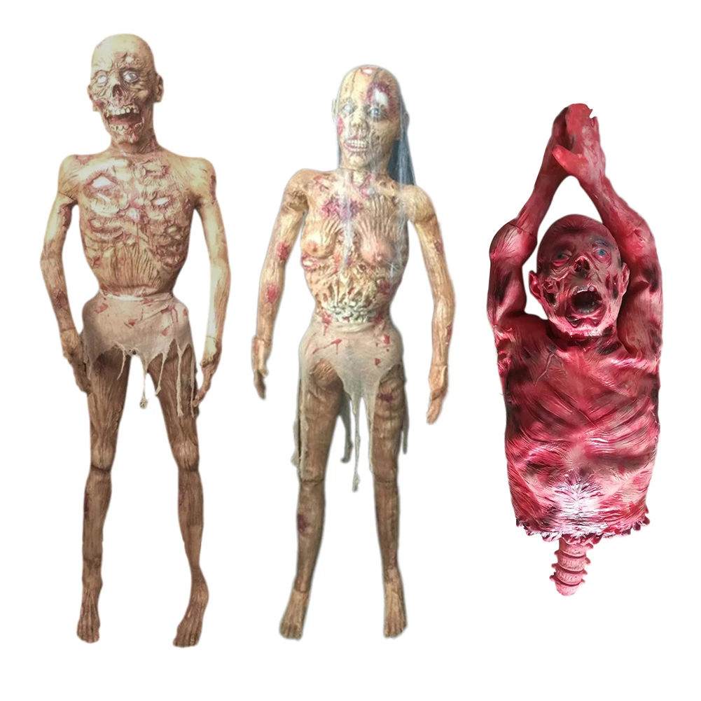 

2020 Very Horror Halloween Decoration Creepy Zombie Ghost Scary Bloody Body Zombie Escape Haunted House Bar Props