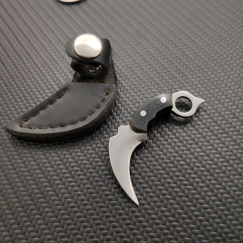 Брелок с деревянной ручкой из нержавеющей стали острый нож миниатюрный