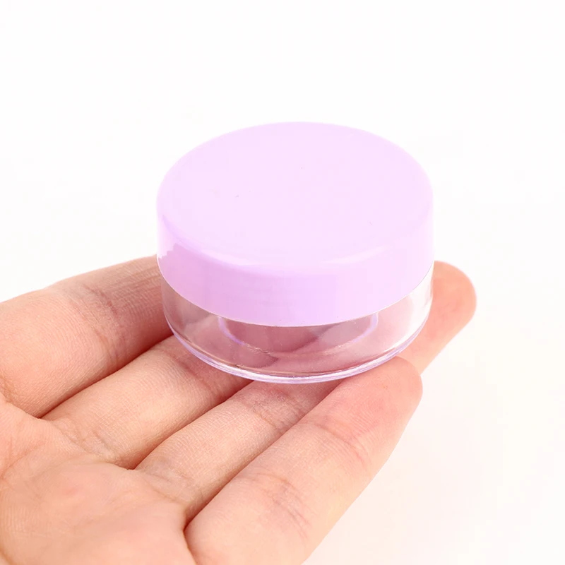 

1PC 10g 15g 20g Portable Plastic Cosmetic Empty Jars Clear Bottles Eyeshadow Makeup Cream Lip Balm Container Pots