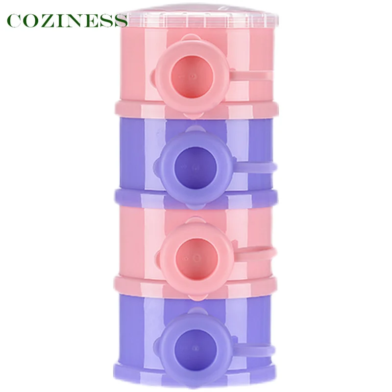 

COZINESS Infant Milk Powder Box Layered Sealed Fresh Milk Powder Storage Box Detachable Portable Milk Powder Sub-packing New