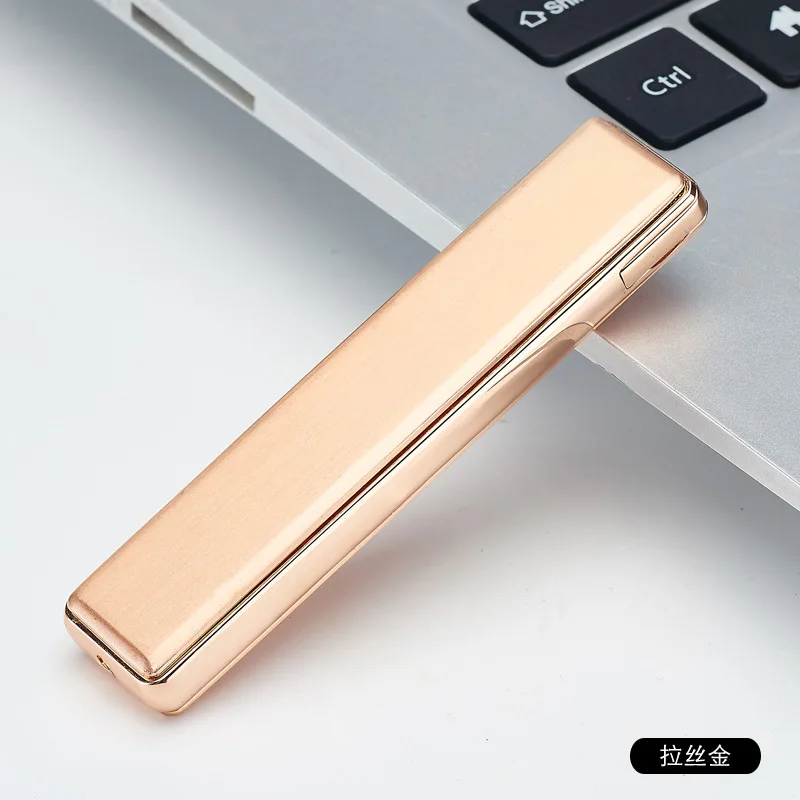 Креативная ультратонкая зажигалка с USB ветрозащитная Зажигалка для плазменной