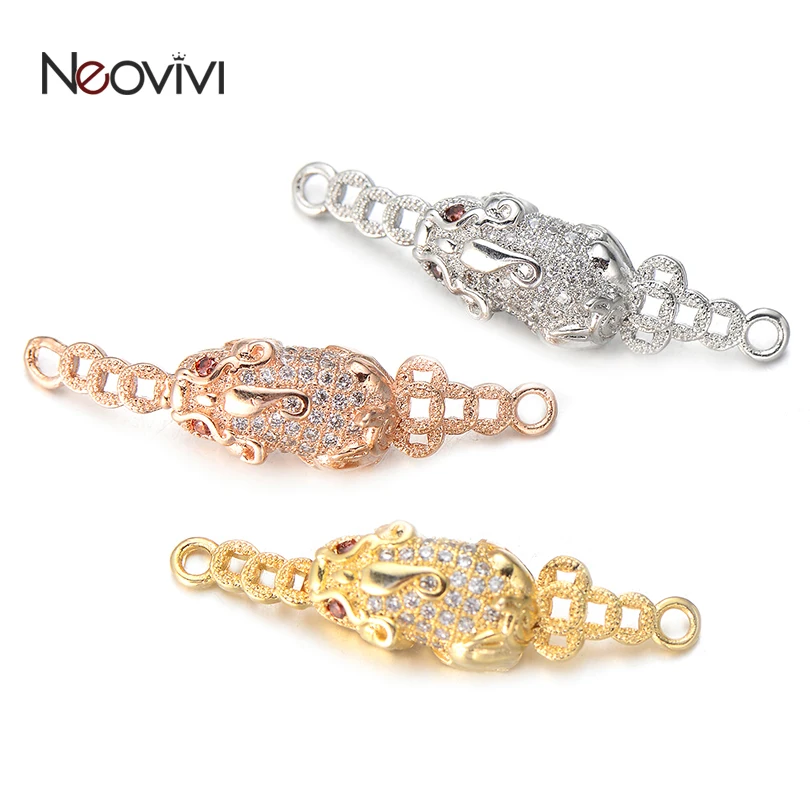 Neovivi золото розовое цвета смелые войско CZ Подвески для изготовления ювелирных