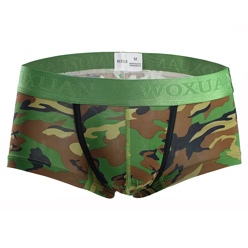 

Men Sexy Underwear Boxer Male Underpants Mens Boxers Shorts U Convex Pouch Camouflage Cueca Stretch Panties