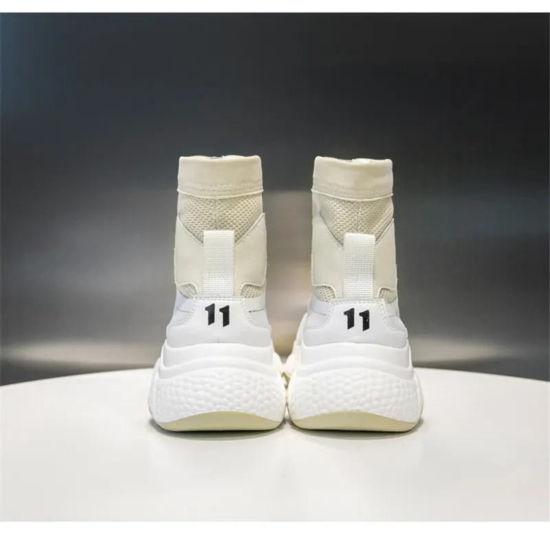 Женские носки; ботинки; Новинка года; обувь из эластичной ткани; ботильоны на платформе; цвет черный, бежевый; Botas Mujer; 3#15/15D50