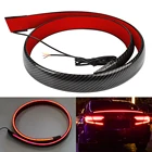 Светодиодные Автомобильные Спойлеры 130 см, стоп-сигналы, фонари для задних крыльев, полоса, задний спойлер, стоп-сигналы, стоп-сигналы, поворотники, лампа из углеродного волокна 12 В