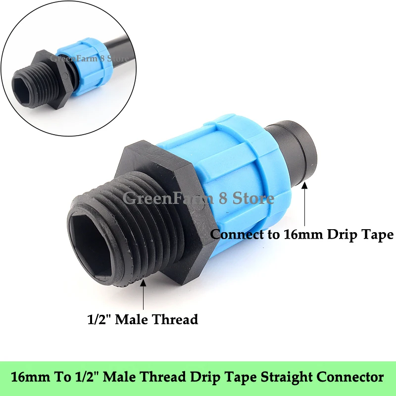 

Капельная лента с клапаном 1/2", 16мм, пластик