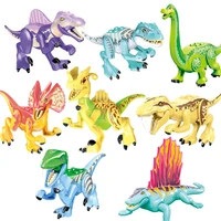8pcsset jurassic dinosaur figures tyrannosaurs rex building blocks baby toys for children
