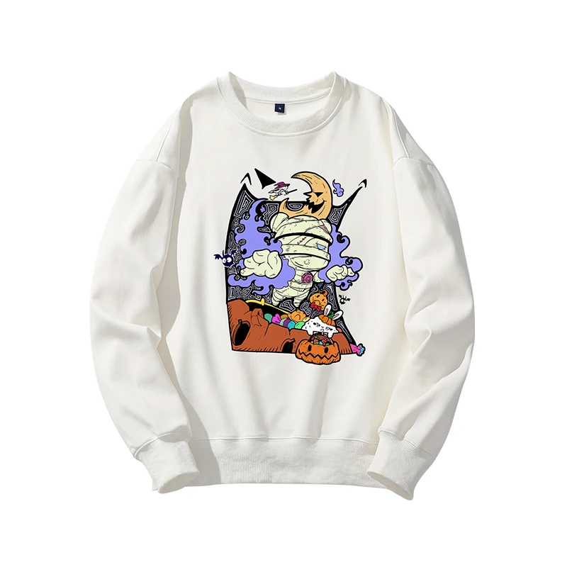 

Early autumn printing cartoon fresh and sweet loose Model stripe Euramerican round collar white head windbreaker