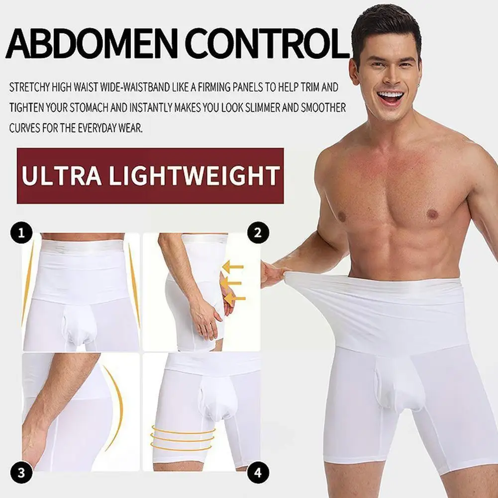 

Men Slimming Body Shaper Waist Trainer High Waist Shaper Abdomen Panties Shaper Male Shorts Compression Underwear Belly