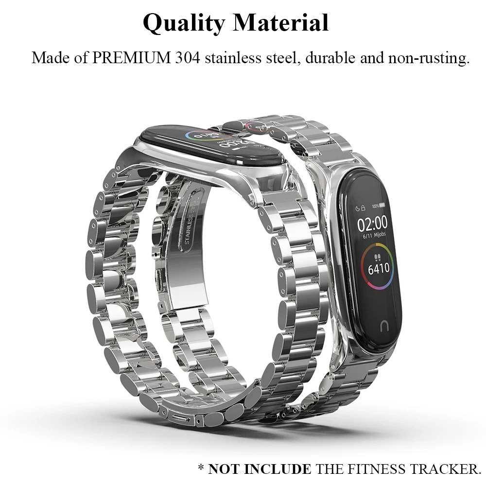 Металлический ремешок для часов Mi Band 4 браслет из нержавеющей стали Xiaomi Miband 3