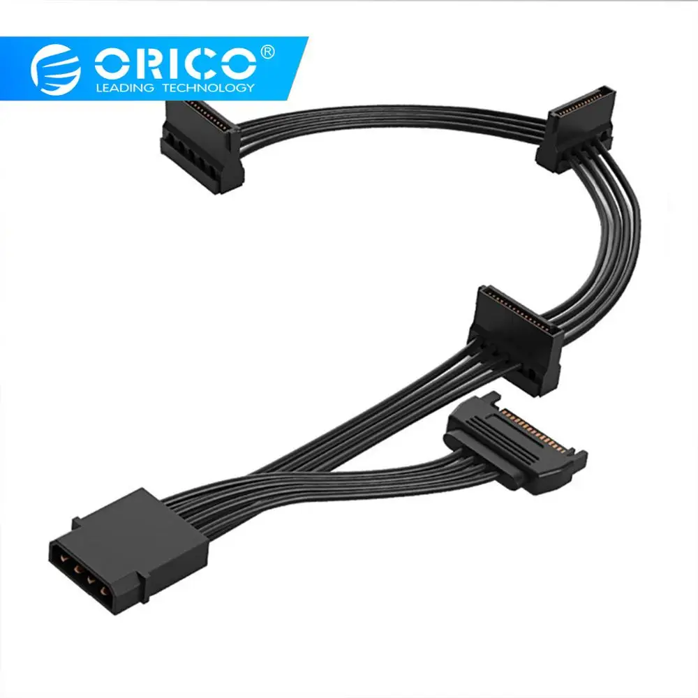Кабель питания ORICO One Three 15 Pin или 4 + DIY SATA кабель для нескольких жестких дисков (DC415P