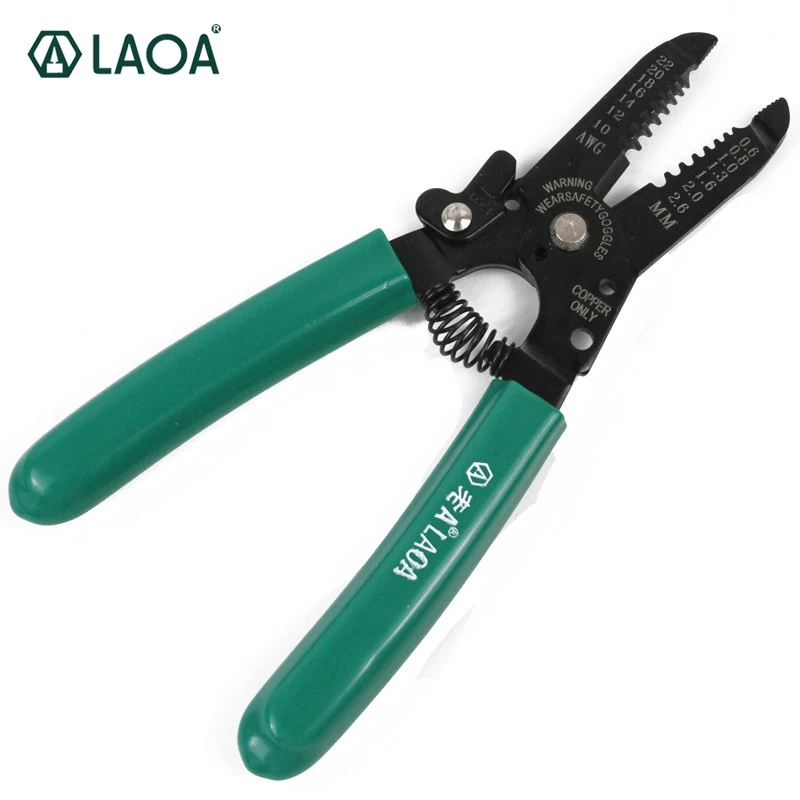 

LAOA 7 Inch Wire Stripper 7 Gears Cable Cutter Multifunction Stripping Pliers Wires Cutter Electrician`s Crimping Tools