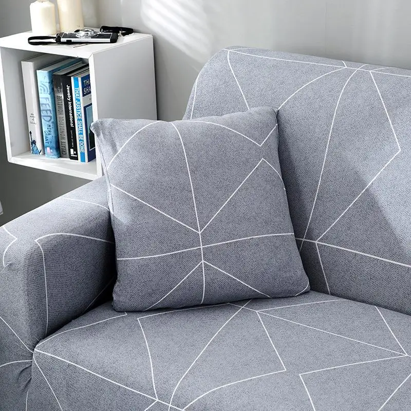 

2 Seater Chair Sofa Cover Modern Elastic Furniture Slipcover Protector Printed Soft Couch Cover