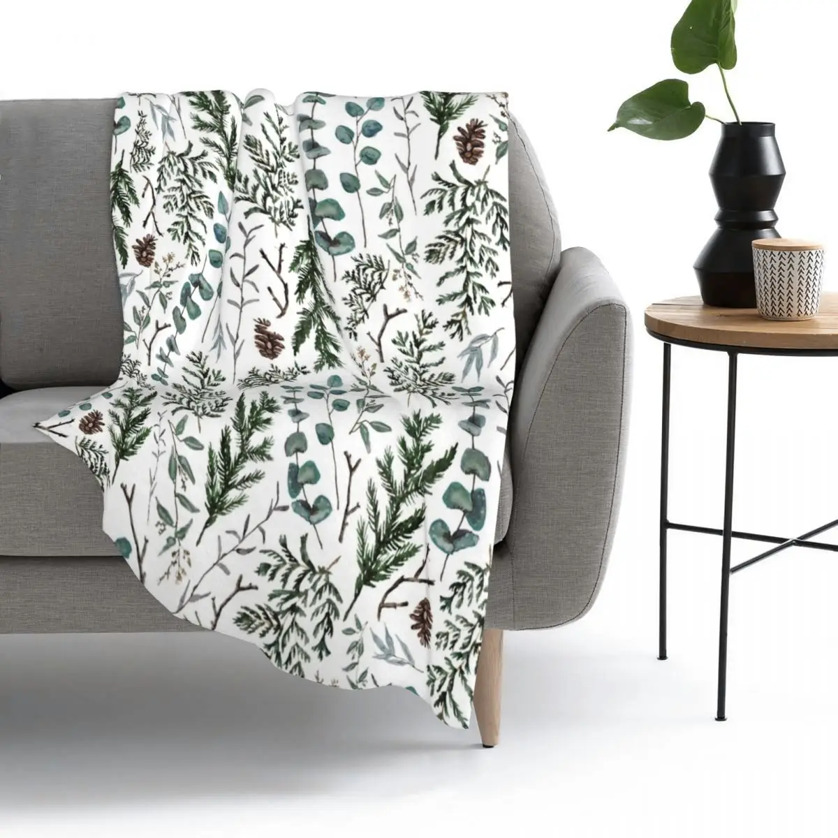 

Зимнее утолщенное Фланелевое Флисовое одеяло из сосны и эвкалипта