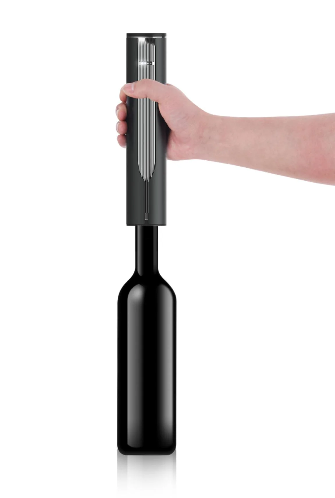 Sacacorchos el&eacute;ctrico autom&aacute;tico de alta tecnolog&iacute;a, abridor de botellas de vino inal&aacute;mbrico, accesorio de barra con soporte, cortador de papel de aluminio, juego de regalo-3