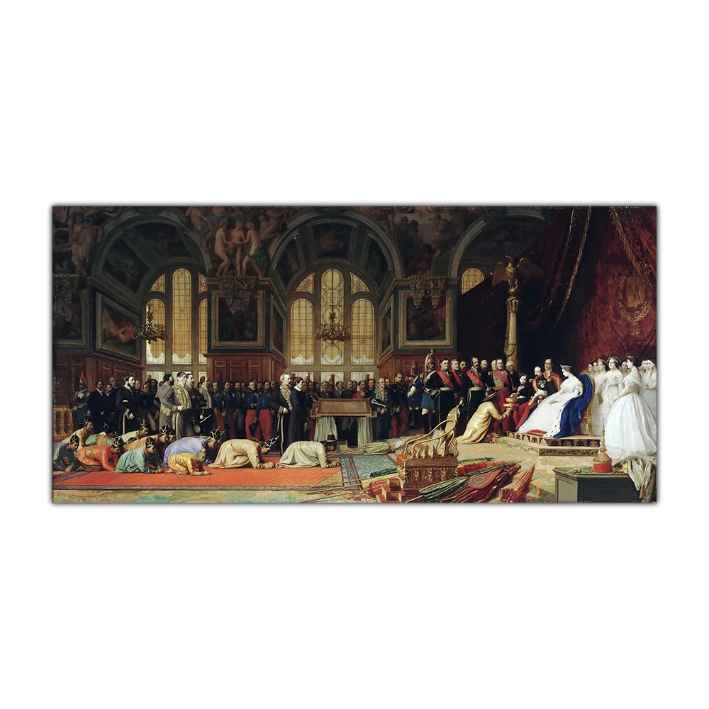 Citon Jean Leon Gerome 》 прием сиамских послов в фонтане картина маслом на холсте