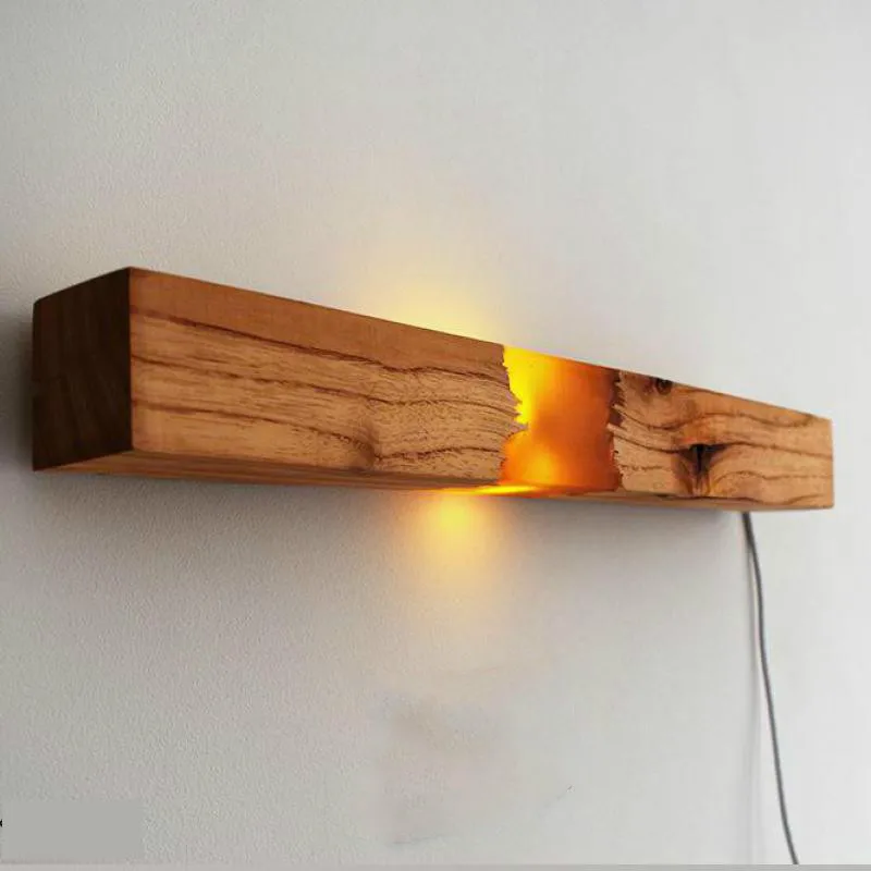 

Новые креативные Настенные светильники из полимерной древесины ручной работы, декоративные настольные лампы для спальни, ночник