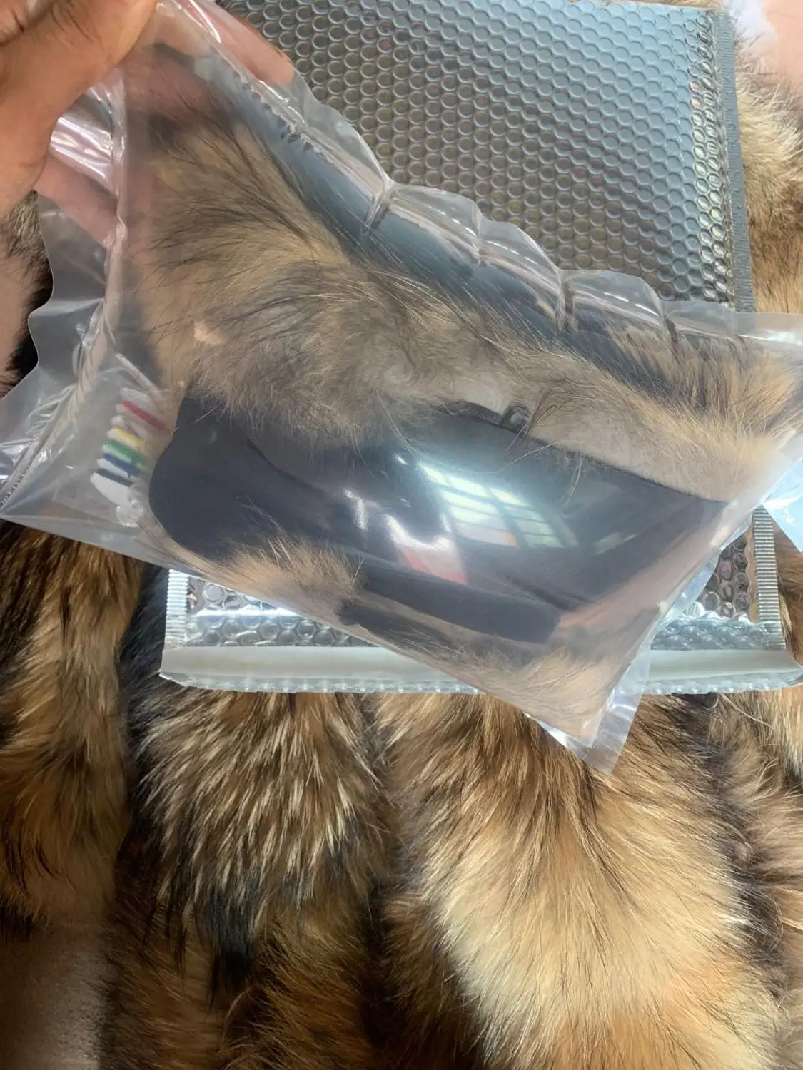 

Real Raccoon Fur Collar Womens Natural Fur Gray Collar Real Fur Shawl Raccoon collar Fur Scraves