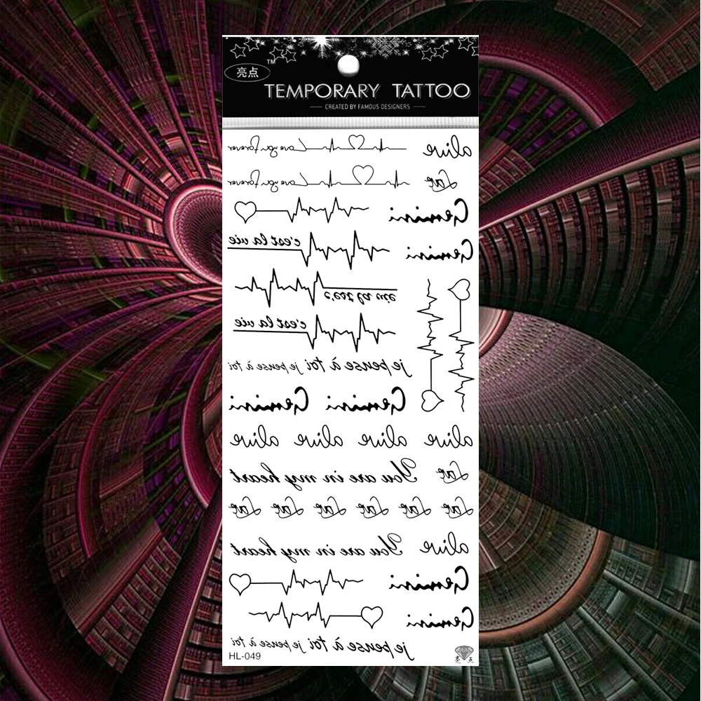 

5pcs /lot Arrow Tatoo Skull Tattoo Valentine'S Day Temp Butterfly Tree Fake Rose Princess Tattoos Letter Lip Cute Heart Tatu