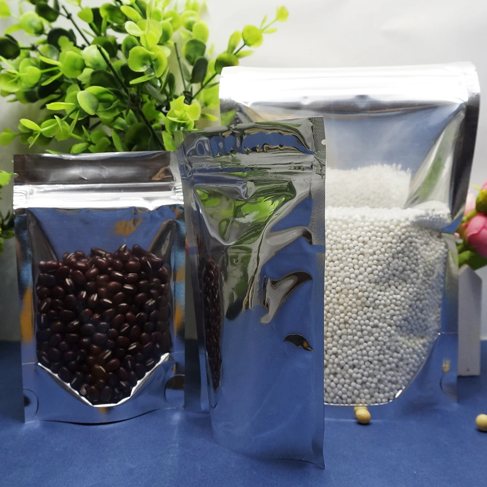 20x30 см 100 многоразовый полупрозрачный мешок из алюминиевой фольги замок на молнии